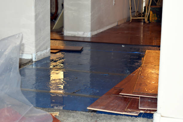 Professional Emergency Water Damage Restoration technician working in Fall River, WI